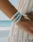 Pineapple Island Ungu Mother of Pearl Disc Bead Bracelet - White