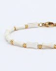 Pineapple Island Mother of Pearl Waterproof Bracelet - Gold