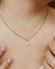 Pineapple Island Pearl Drop Necklace - Gold