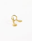 Pineapple Island Sun Hoop Waterproof Earrings - Gold