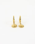Pineapple Island Sun Hoop Waterproof Earrings - Gold