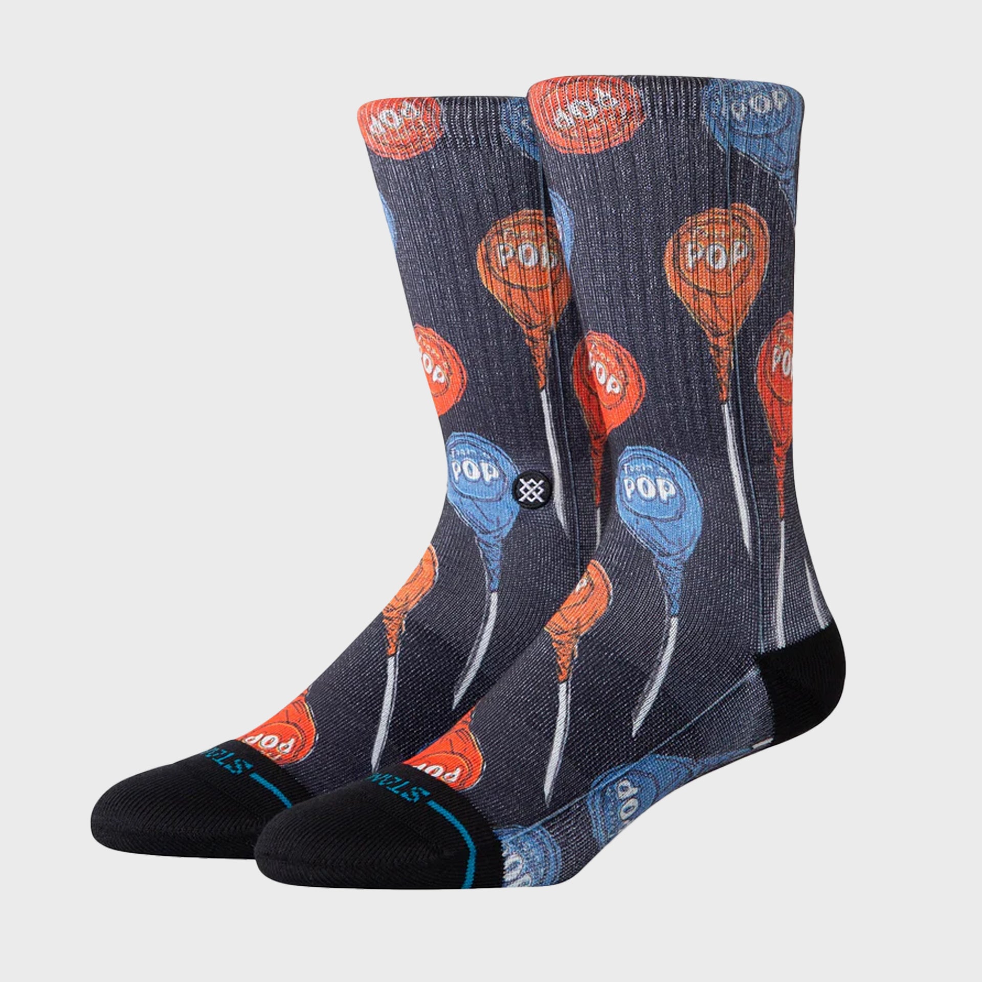 Stance Tootsie Pop Crew Socks - Black - ManGo Surfing