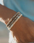 Pineapple Island Alami Elastic Gemstone Bracelet - Agalmatolite