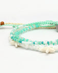 Pineapple Island Shoreline Turquoise Bracelet Trio Set - White/Green