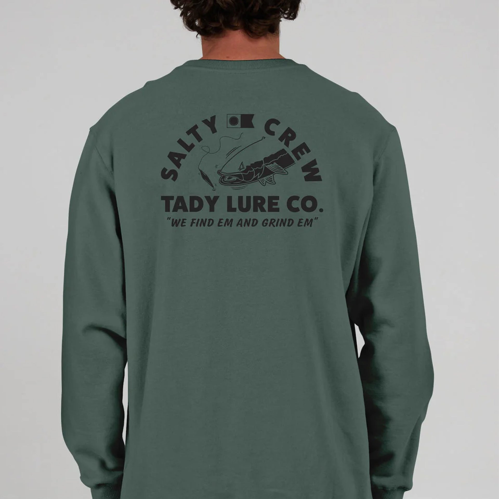 Salty Crew Mens Tady Vintage Crew Fleece - Pigment Moss - ManGo Surfing