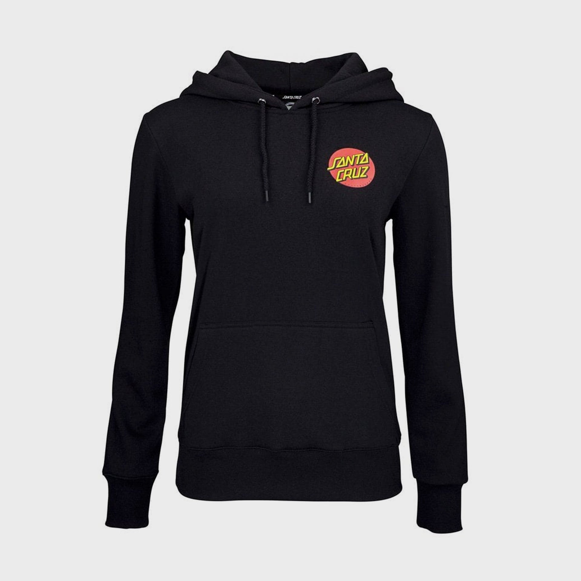 Santa Cruz Womens Classic Dot Chest Hoodie - Size 14 - Black - ManGo Surfing
