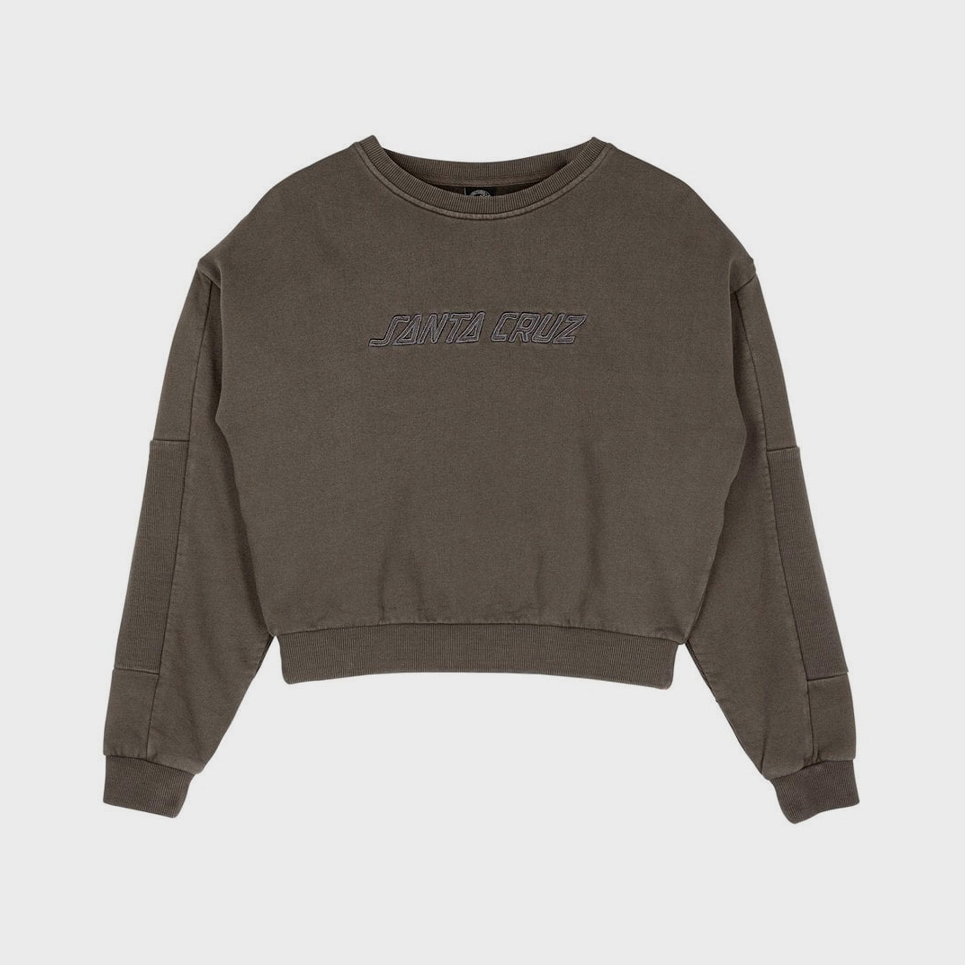 Santa Cruz Womens Nomad Strip Crew Sweatshirt - Charcoal - ManGo Surfing