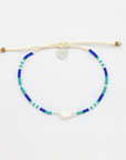 Pineapple Island Mauna Loa Shell Bracelet - Blue/Shell