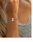 Pineapple Island Mauna Loa Shell Bracelet - Light Blue/Shell