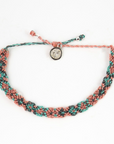 Pineapple Island Leme Surf Anklet - Rose Gold/Multi