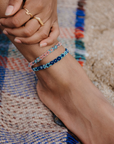 Pineapple Island Leme Surf Anklet - Rose Gold/Multi