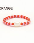 Pineapple Mutiara Stretchy Pearl Bead Rings - Multi colours
