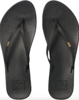 Reef Womens Cushion Slim Flip Flops - Black