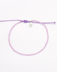 Pineapple Island Wailele Frosted Glass Beaded Anklet - Purple