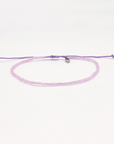 Pineapple Island Wailele Frosted Glass Beaded Anklet - Purple