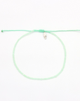 Pineapple Island Wailele Frosted Glass Beaded Anklet - Green