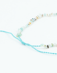 Pineapple Island Dunes Stone Bead Necklace - Turquoise/White