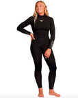 Roxy Womens 5/4 Prologue Back Zip GBS Fullsuit - Black