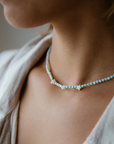 Pineapple Island Jimbaron Bay Beaded Necklace - Blue/White