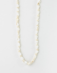 Pineapple Island Tulipa White Beaded Necklace - Cream