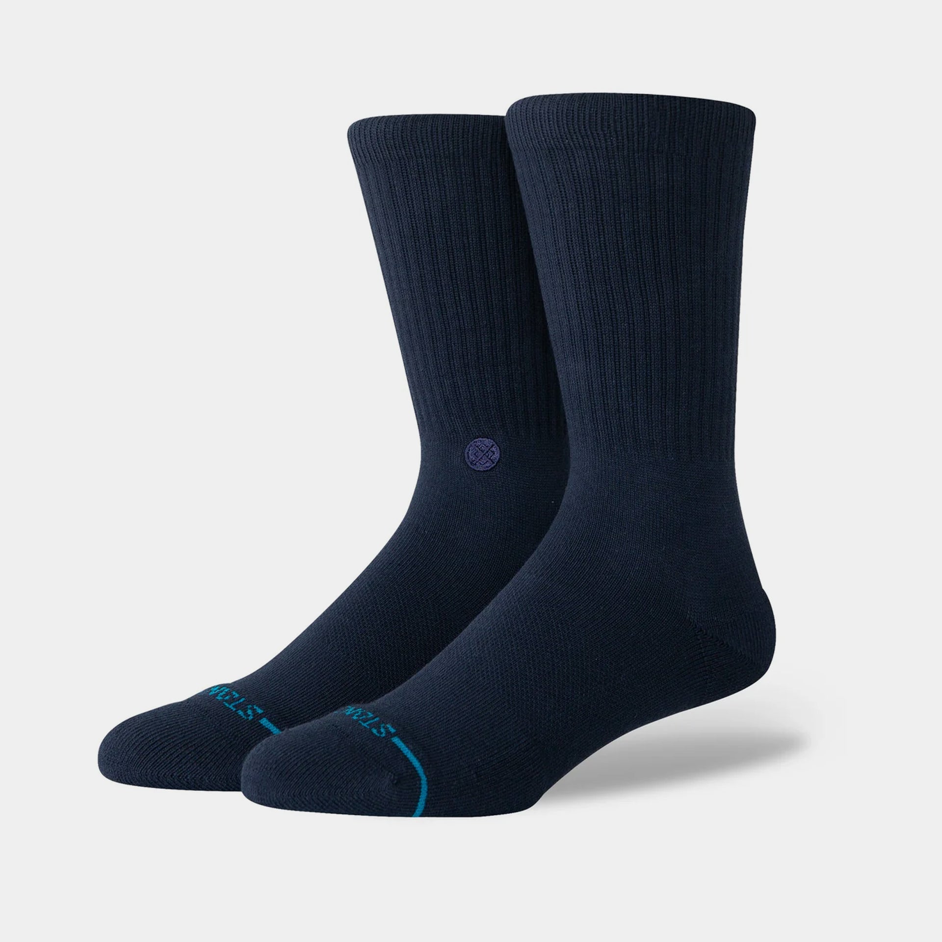 Stance Icon Organic Crew Socks - Navy - ManGo Surfing