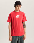 Vans Mens Stretch Logo Short Sleeve T-Shirt - Crimson Haze