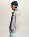 Vans Mens Stretch Logo Zip Pullover Hoodie - Cement Heather
