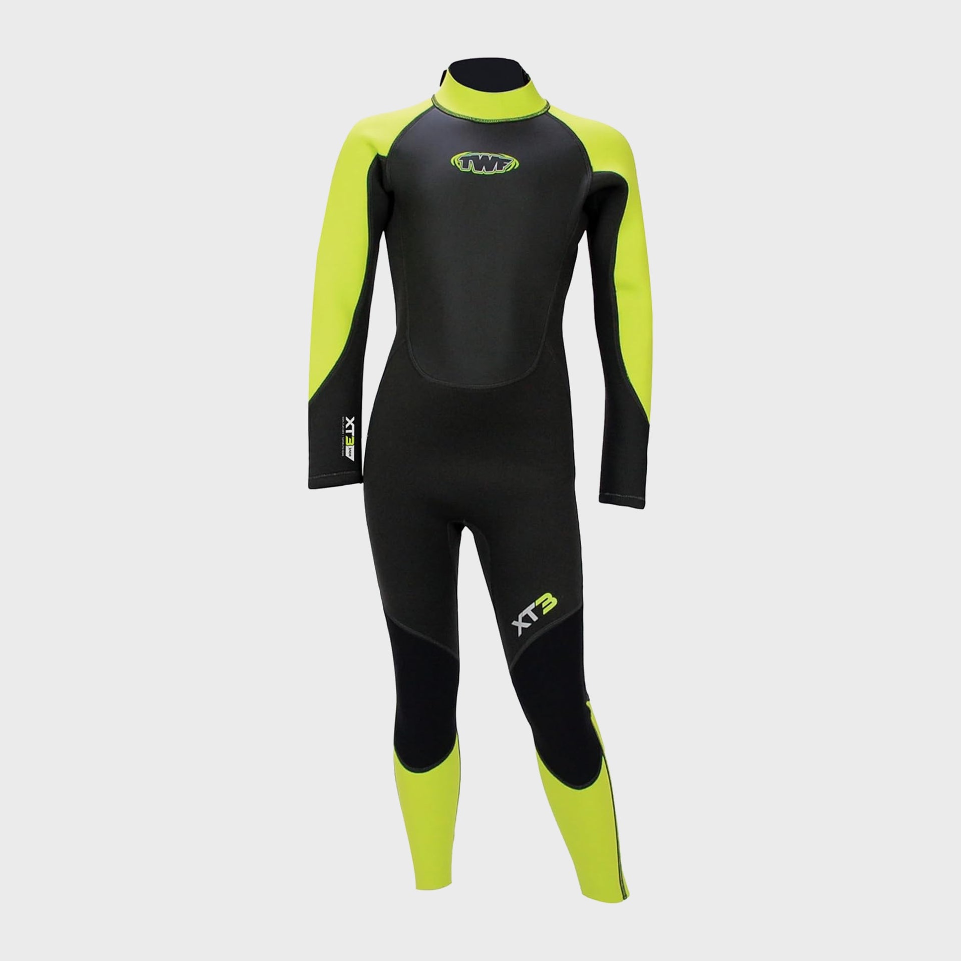 TWF XT3 3mm Kids Wetsuit - Lime Black - ManGo Surfing