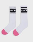 T&C Surf Designs Pearl Socks - White/Black/Pink