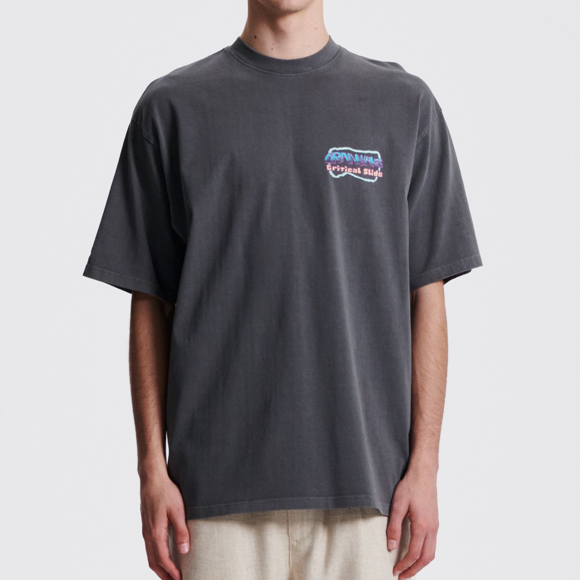 The Critical Slide Society Mens Brainwave T-Shirt - Asphalt - ManGo Surfing