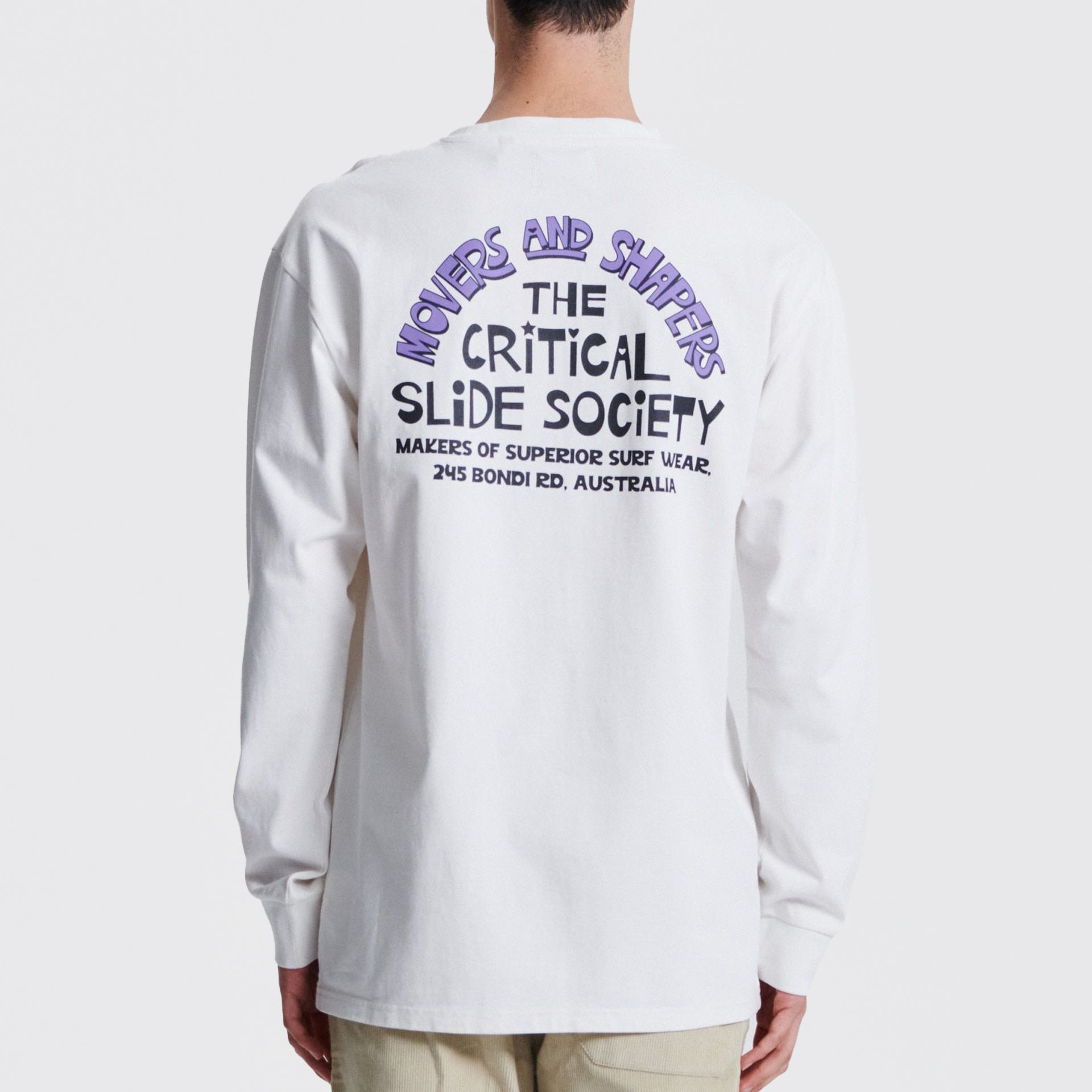 The Critical Slide Society Mens Community Long Sleeve T-Shirt - Vintage White - ManGo Surfing