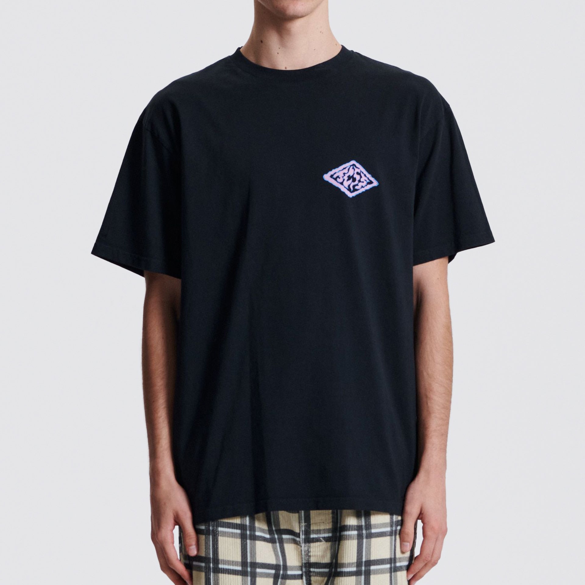 The Critical Slide Society Mens Diamond T-Shirt - Vintage Black - ManGo Surfing