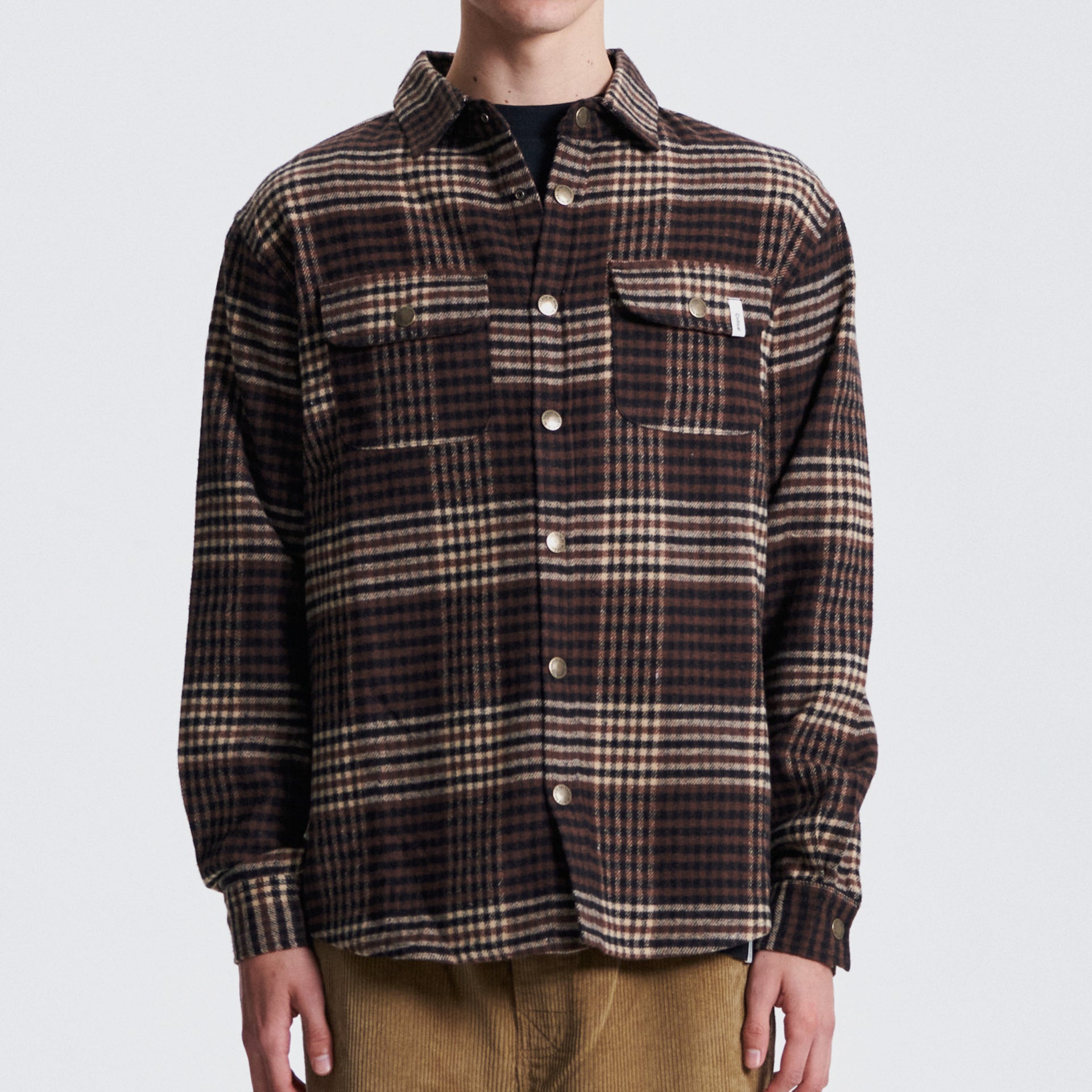 The Critical Slide Society Mens Huski Overshirt - Brown - ManGo Surfing