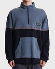 The Critical Slide Society Mens Mondo 1/4 Zip Fleece - Blue - ManGo Surfing