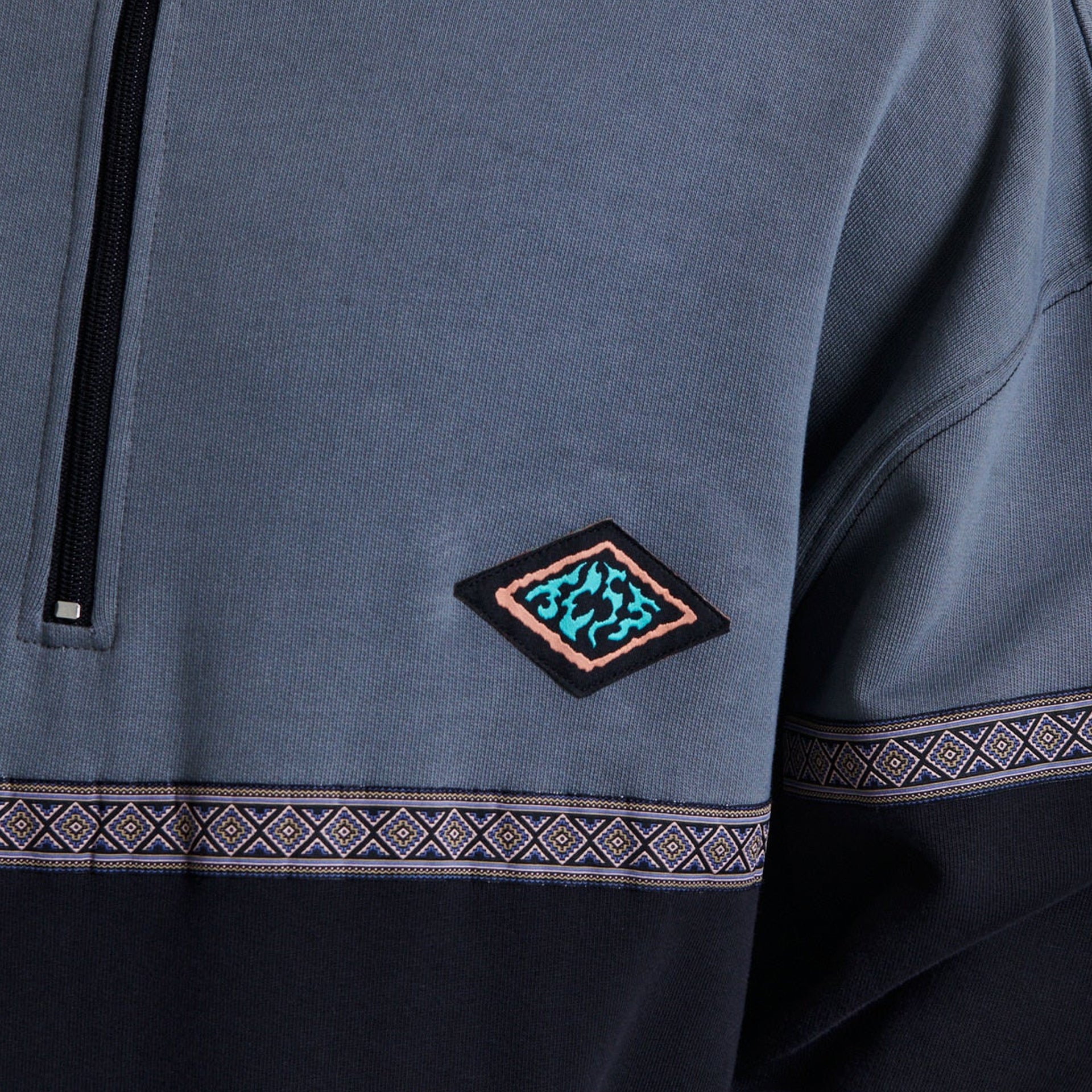 The Critical Slide Society Mens Mondo 1/4 Zip Fleece - Blue - ManGo Surfing