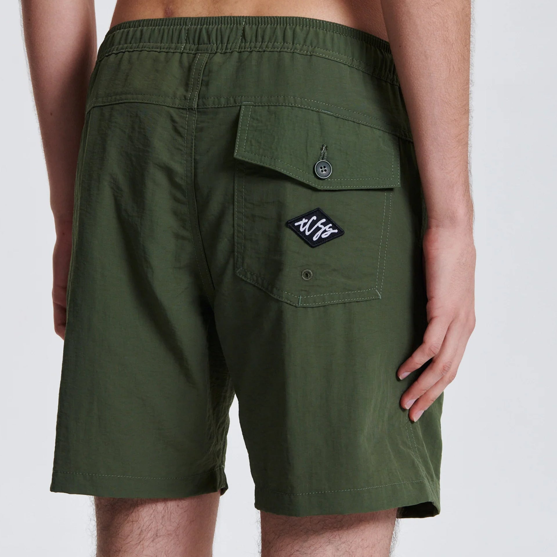 The Critical Slide Society Mens Nucleus 16" Trunks - Green - ManGo Surfing