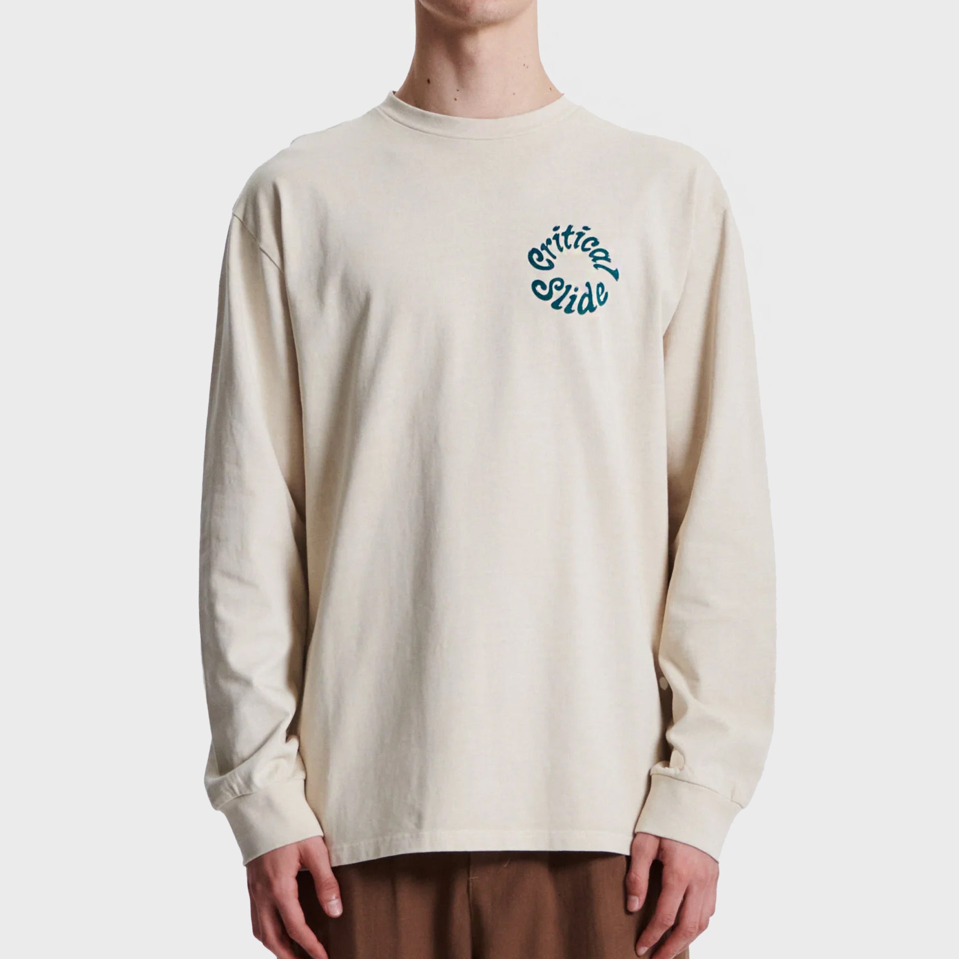 The Critical Slide Society Mens Supply Long Sleeve T-Shirt - Bone - ManGo Surfing