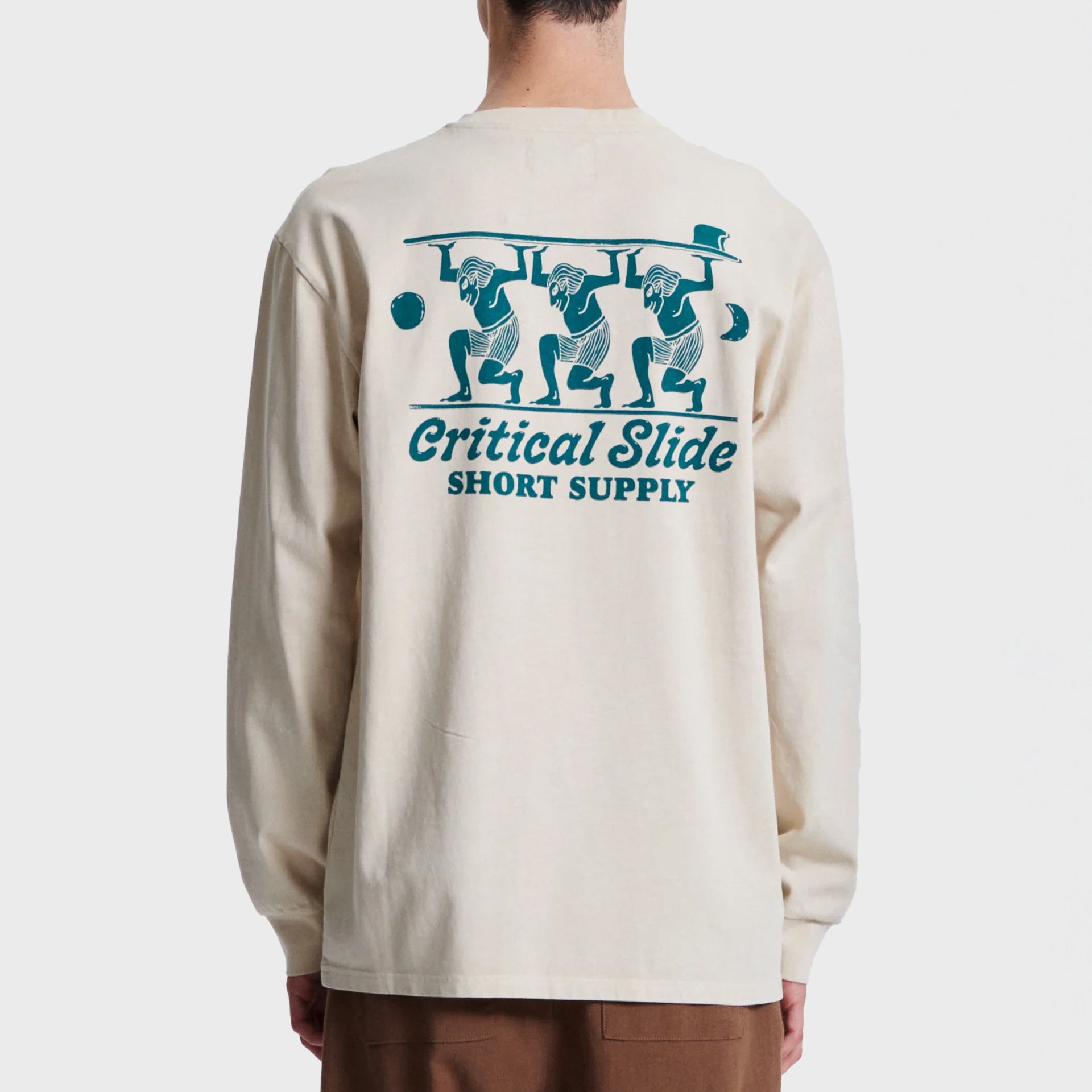 The Critical Slide Society Mens Supply Long Sleeve T-Shirt - Bone - ManGo Surfing