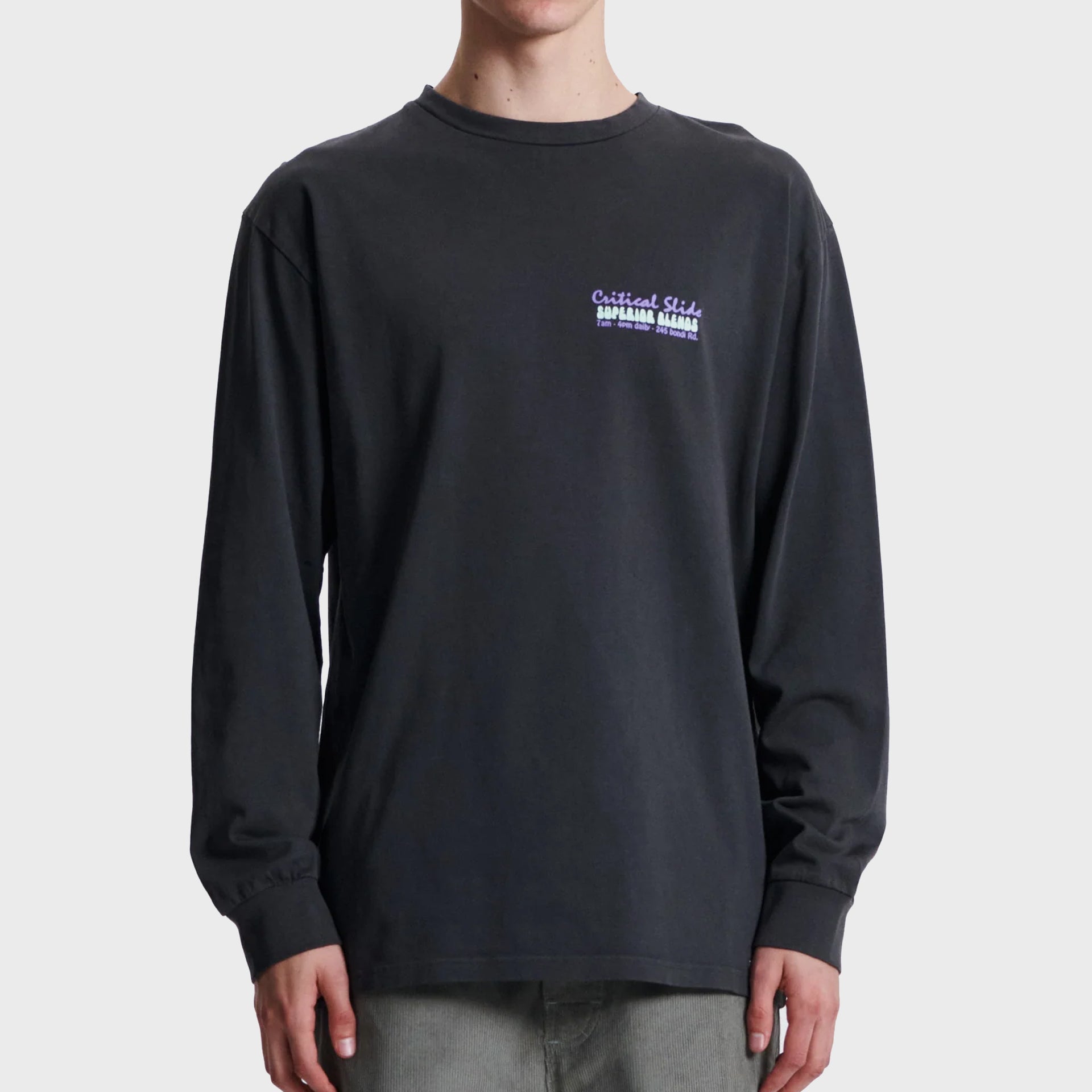 The Critical Slide Society Mens The Blends Long Sleeve T-Shirt - Phantom - ManGo Surfing