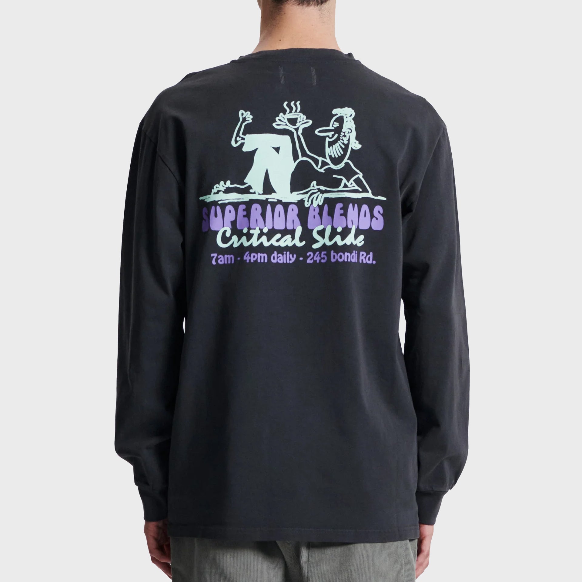 The Critical Slide Society Mens The Blends Long Sleeve T-Shirt - Phantom - ManGo Surfing