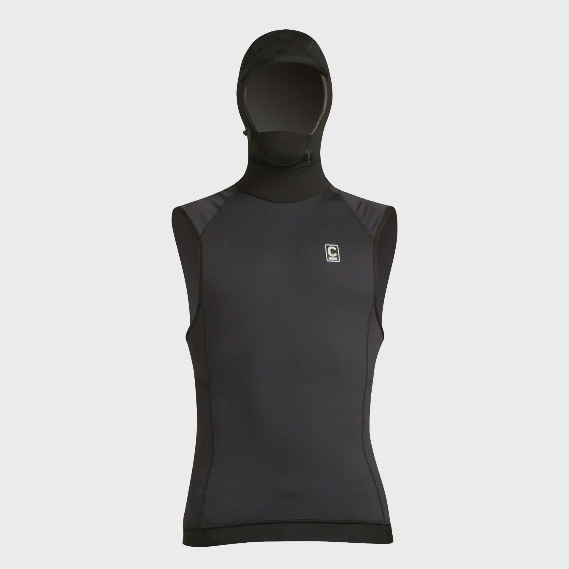 C-Skins Thermal HDi Skins Mens Hooded Vest - Black - ManGo Surfing