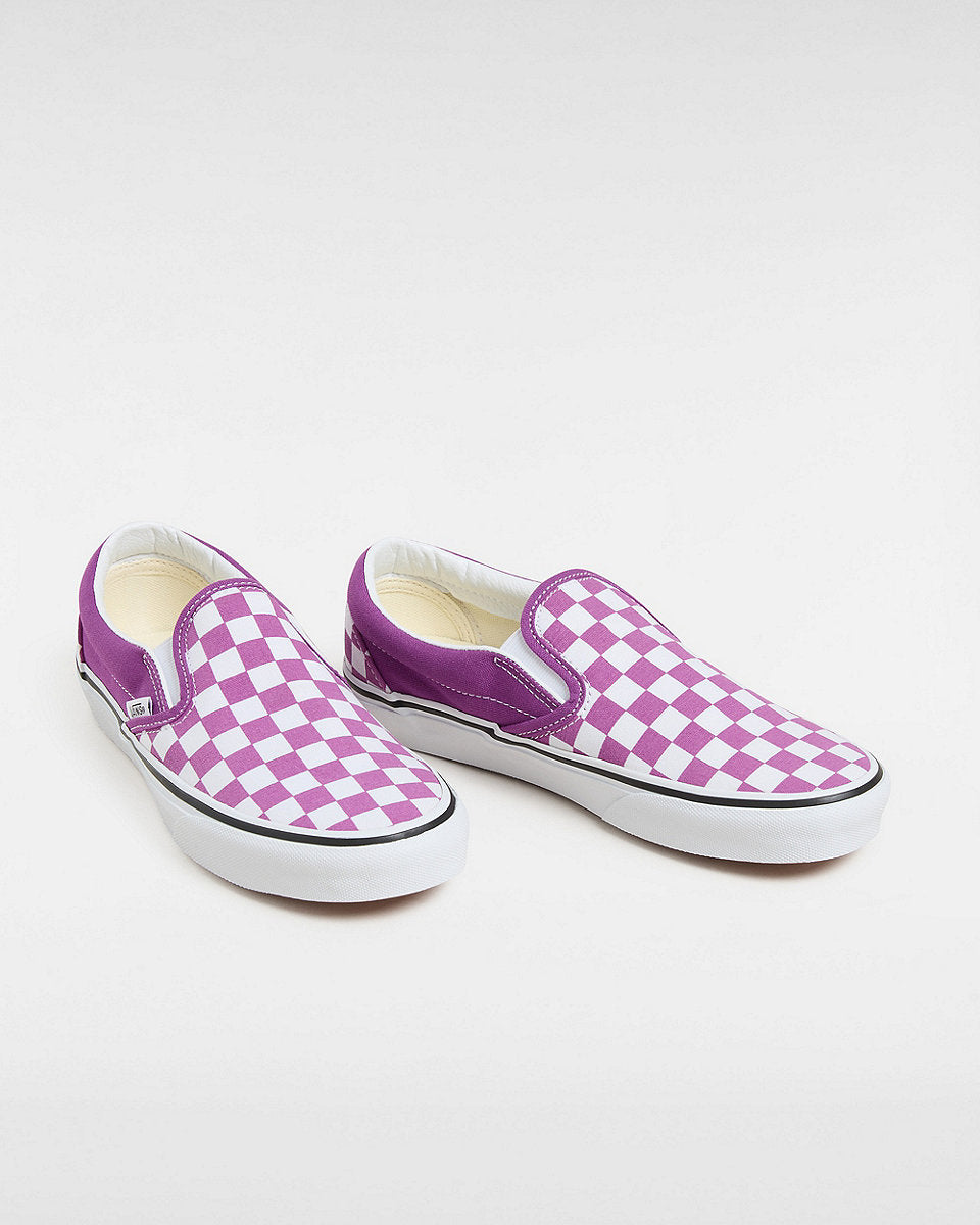 Vans Womens Classic Slip-On Checkerboard Shoes - Willowherb - ManGo Surfing