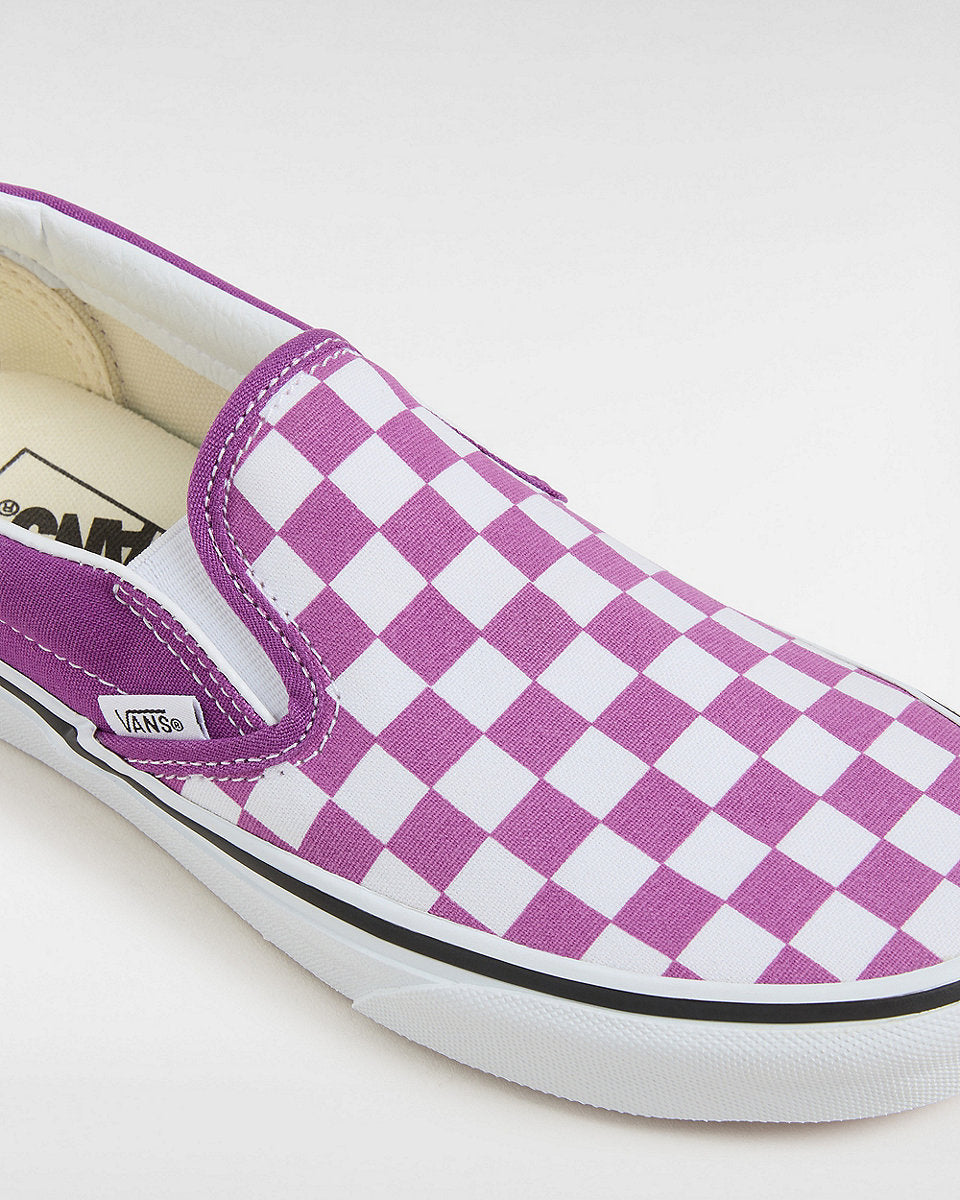 Vans Womens Classic Slip-On Checkerboard Shoes - Willowherb - ManGo Surfing