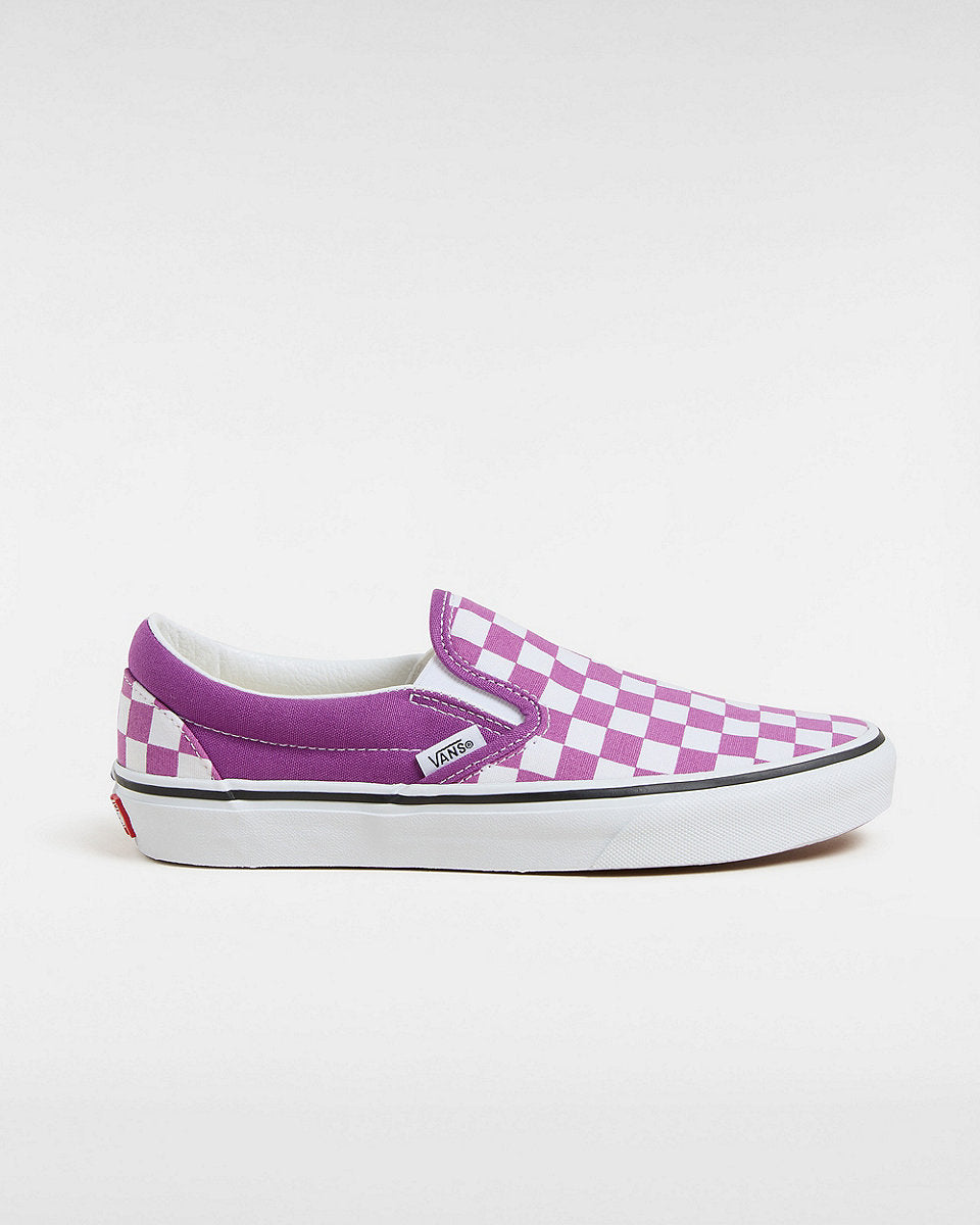 Vans Womens Classic Slip-On Checkerboard Shoes - Willowherb - ManGo Surfing
