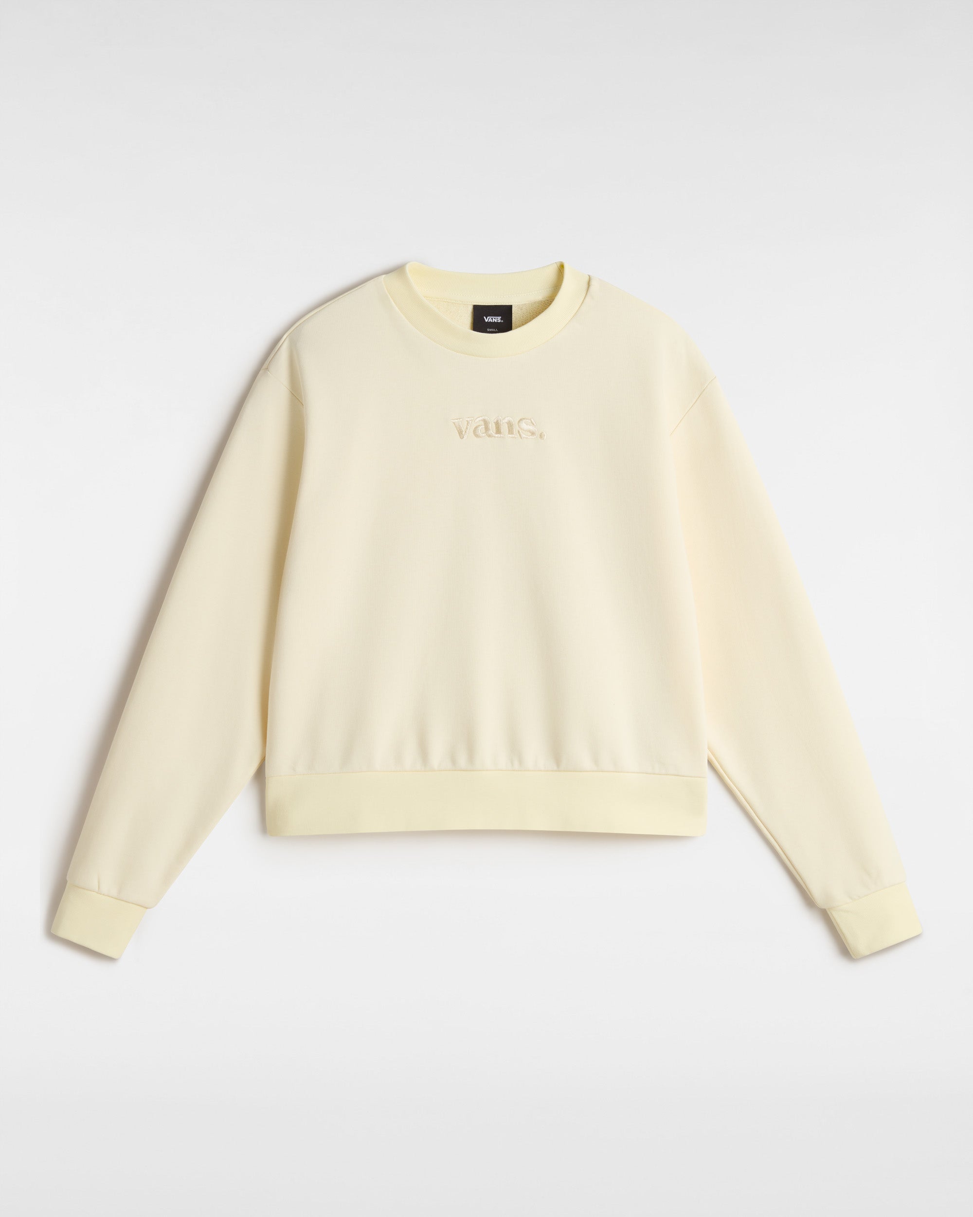 Vans Womens Essential Relaxed Fit Crew Sweatshirt - Lemon Icing - ManGo Surfing
