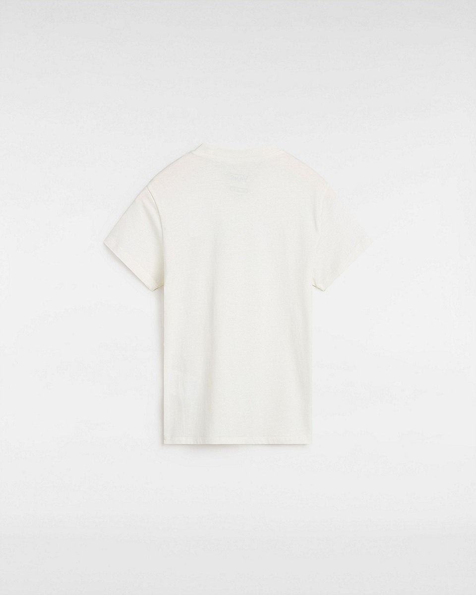 Vans Girls Felidae Drop V T-Shirt (8-14 years) - Marshmallow - ManGo Surfing
