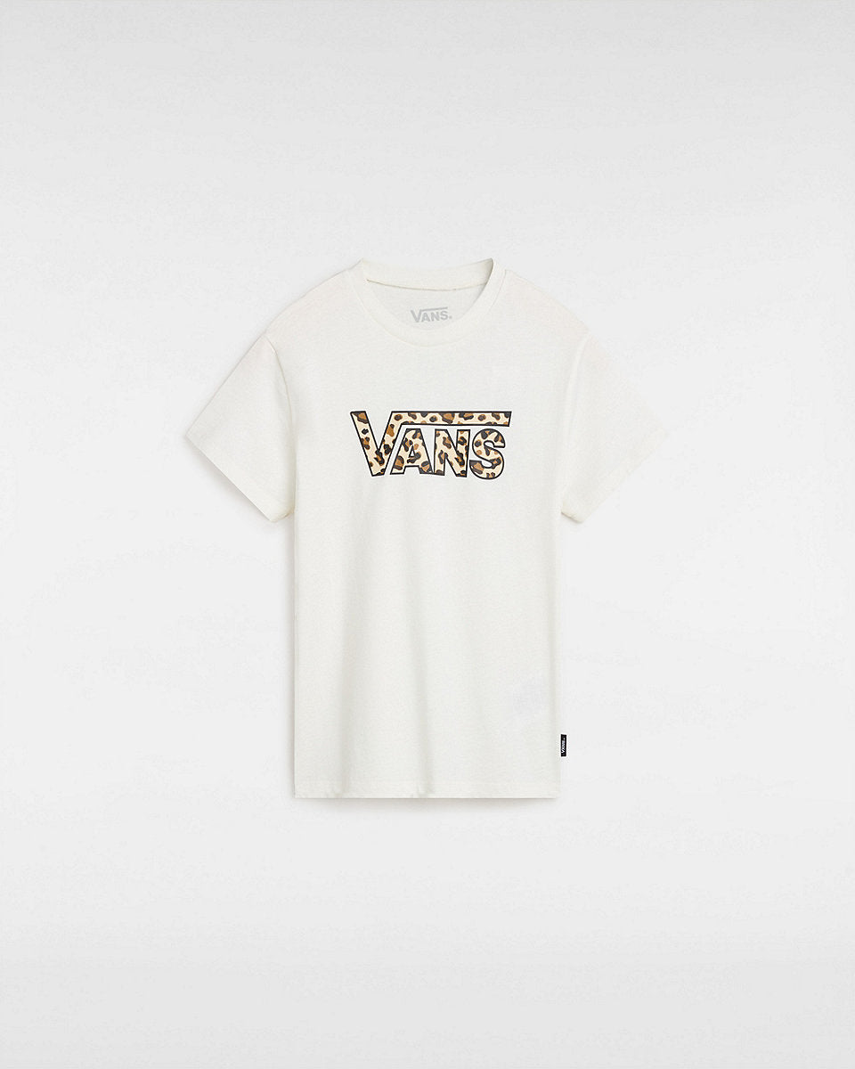 Vans Girls Felidae Drop V T-Shirt (8-14 years) - Marshmallow - ManGo Surfing