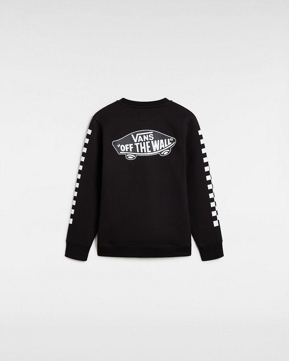 Vans Kids Exposition Check II Crew Sweatshirt (8-14 Years) - Black - ManGo Surfing