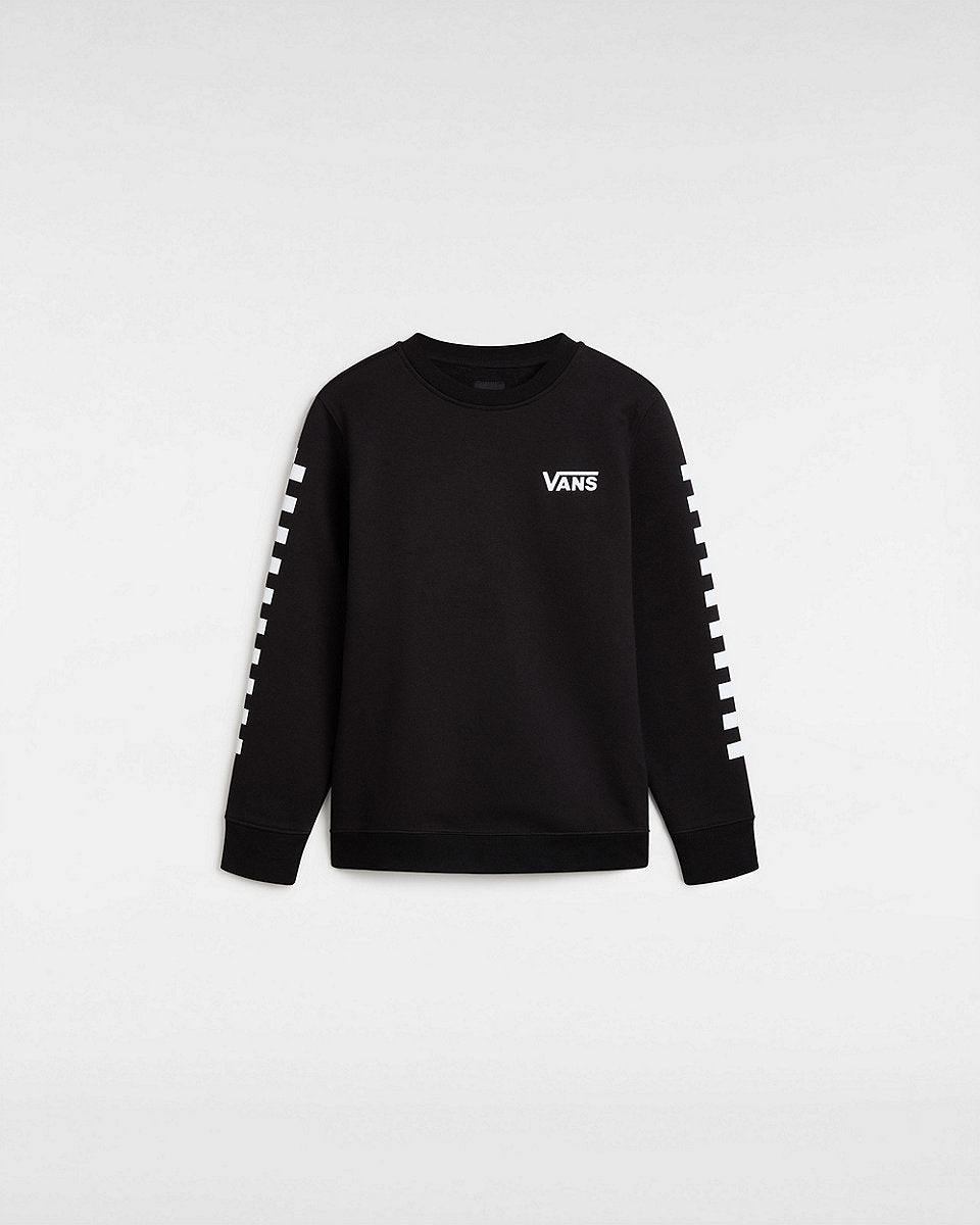 Vans Kids Exposition Check II Crew Sweatshirt (8-14 Years) - Black - ManGo Surfing