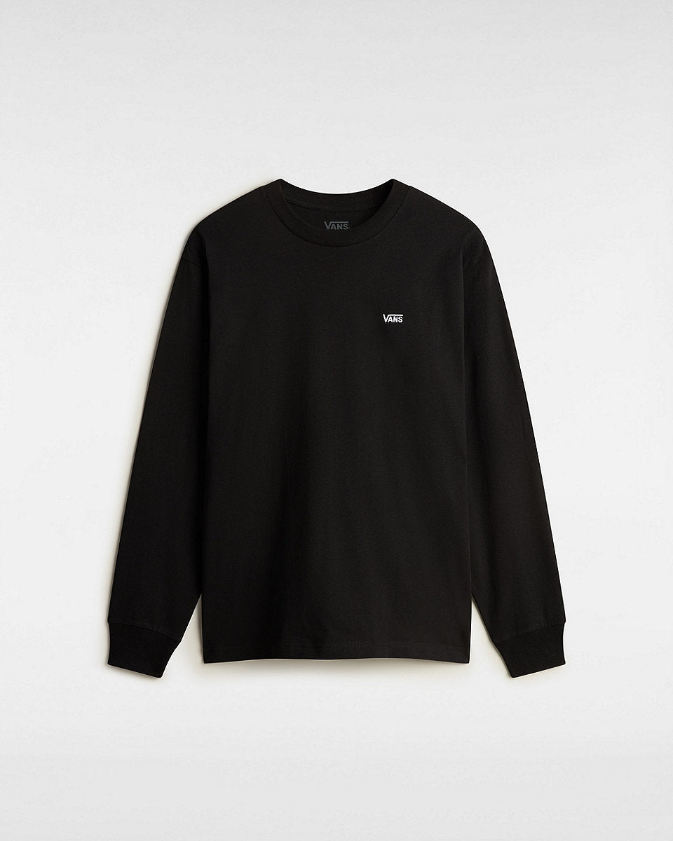 Vans Mens Left Chest Embroidered Logo Long Sleeve T-Shirt - Black - ManGo Surfing